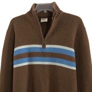 Timberland Lambswool 1/4 Zip Sweater Mens Sz XL Y2k Earthy Stratham Outdoor Gear